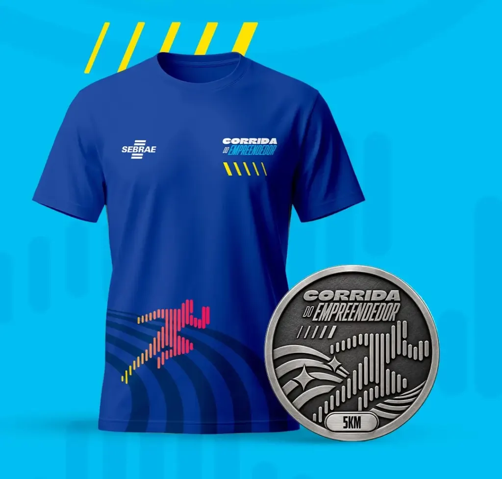 Camiseta da prova de 5 km da Corrida do Empreendedor